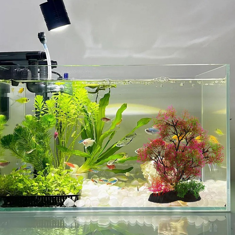 JDCMEI Aquarium Artificial Plants Seaweed, 25cm Aquarium Simulation Artificial Green