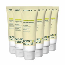ATTITUDE Hair Conditioner for Sensitive Dry Scalp, Soothing Oat, Protects Color, Naturally Derived Ingredients, Dermatologically Tested, Vegan Detangler, Color Care, 8 Fl Oz (Pack of 6)
