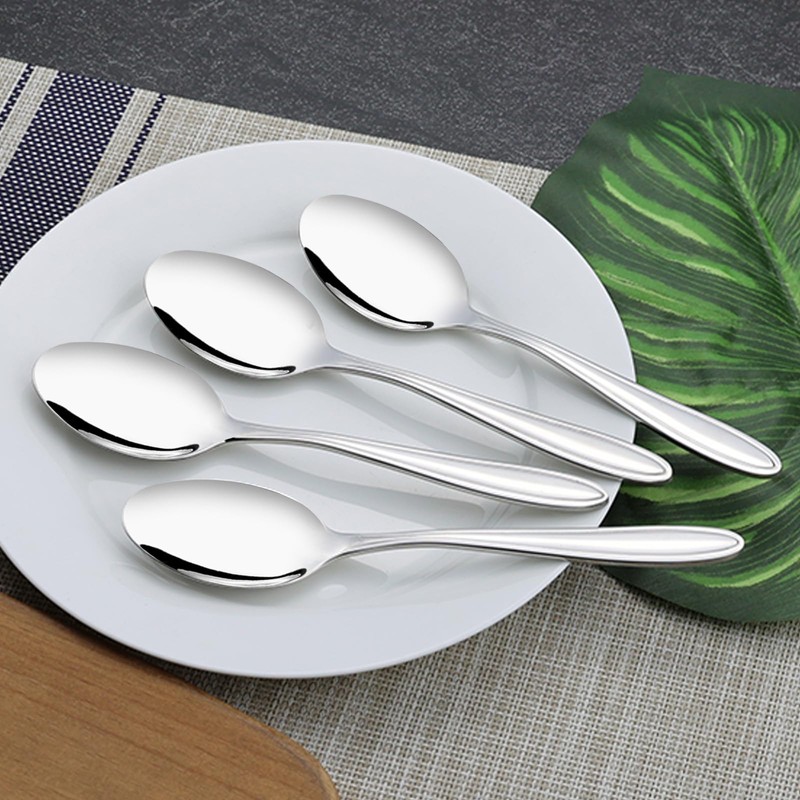 Guankan Stainless Steel Dessert Spoon Set, Set of 16
