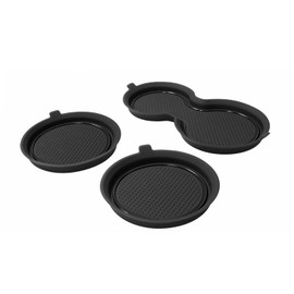 Cup Holder for Honda Civic Accessories 2022 2023 2024 2025 Inserts Center Console Liner 3D Silicone Anti-dust Coaster Mat Pad Interior Decoration (2 Pcs, Black Trim)