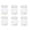 Dailydanny 6 Pcs Yogurt Pudding Jars Bottles With Plastic Lids