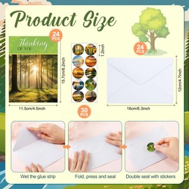 Motiskyy 24 Pack Religious Thinking of You Cards Bulk with Envelopes Jesus Christian Greeting Thinking of You Cards with Scripture Encouragement 4.5 x 6.2 Inch (Simple Style)