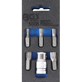 BGS 5006 | Screwdriver Bit Set | 10 mm (3/8") hex Drive | Spline (for XZN) | 6 pcs.