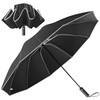 BSDYCL Compact Inverted Umbrella with Reflective Strips, Folding travel umbrella-