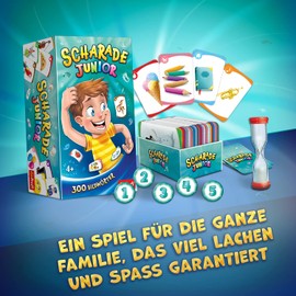 Trefl, Scharade Junior, Family Game, Fun Guessing Terms, Playing Cards with Picture Terms, Board Game for Adults and Children from 4 Years 2195 Coloured
