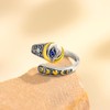 HUKKUN Evil Eye Ring Sterling Silver Evil Eye Spoon Ring