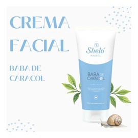 Sheló Nabel Crema Facial con Baba de Caracol, Reduce Cicatrices, Acné y Manchas, Uso Nocturno, Piel Mixta