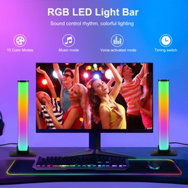 Mapille RGB LED Lightbar, TV Backlight, Dimmable Gaming Lamp with RGB Ambient, App Control, Lamp Sync with Music for Gaming, Christmas Decoration, PC, TV, Room Decoration