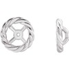 Solid Sterling Silver Rope Earring Jackets
