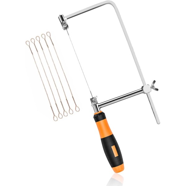 VOBOR Scroll Saw, Scroll Saw with Wooden Handle and 5
