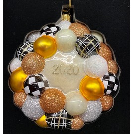 MacKenzie-Childs Glass Ornament - 2020 Golden Hour Bauble Wreath