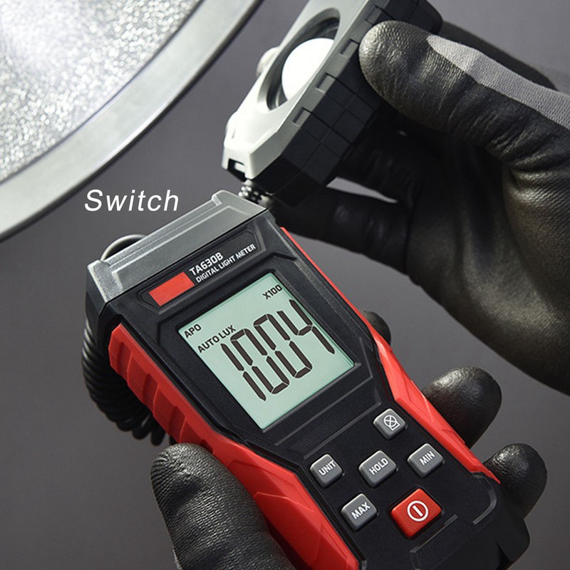 Digital Illuminometer High Accuracy 200000 LX Range 0.1LX Resolution Luxmeter
