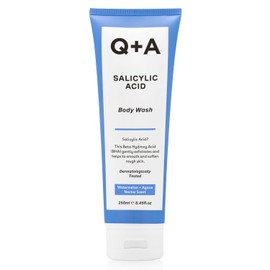 Q+A Salicylic Acid Body Wash para el Cuidado Corporal Revitalizante, producto para la ducha en gel, exfolia, suaviza y ablanda la piel, con Extracto de Té Verde, 250ml.