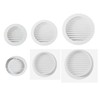 White Circular Ventilation Grille with Flyscreen - Round Air Vent