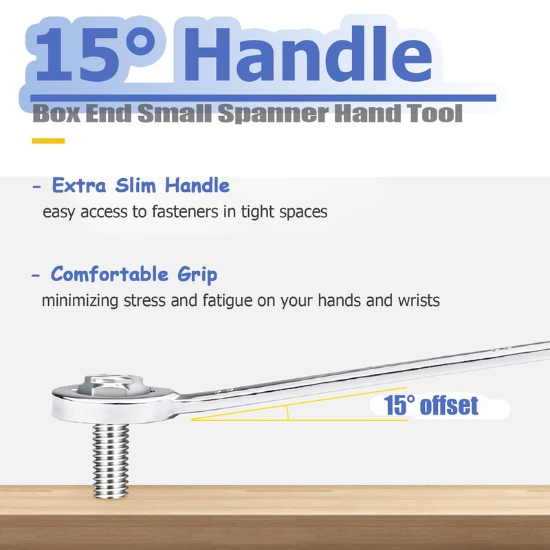 Mesee Small Wrench Set, 10 Pieces SAE Open End &