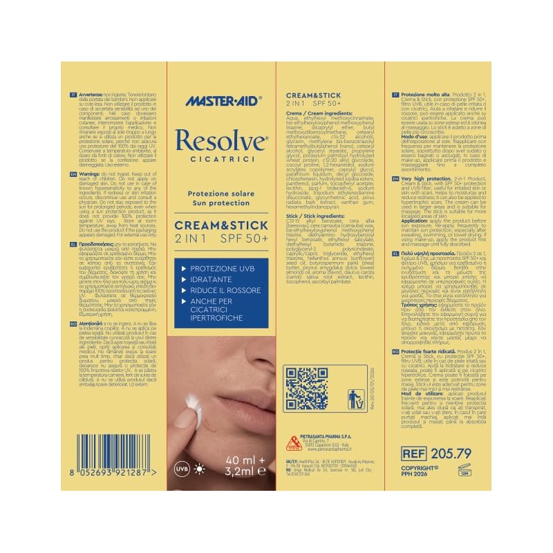 Master Aid Resolve Cicatrici - Cream & Stick 2 in