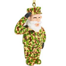 Tree Buddees Saluting Santa Military Christmas Ornaments