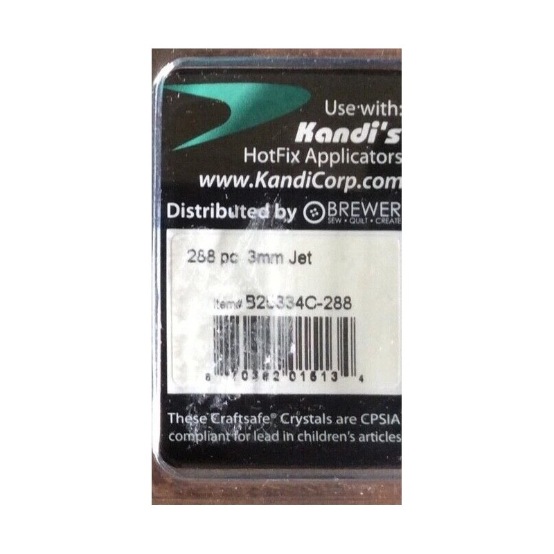 BREWER KANDI'S LOW LEAD HOT FIX CRYSTALS - 3MM -