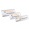 10 Piece Name Badges Complete Set, Silver Metal, with Extra
