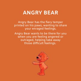 Mood Bears - MD816 - Angry Bear - Orange - Mini - 15 cm