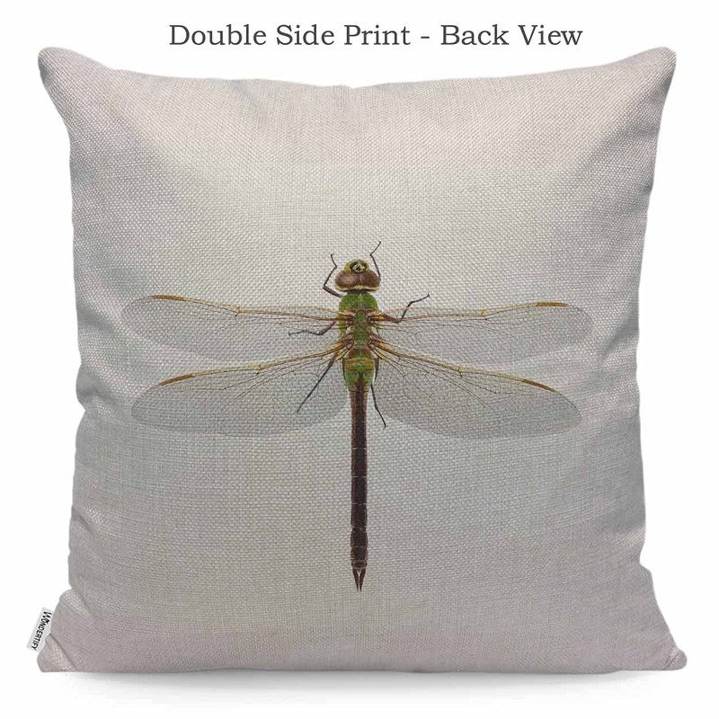 WONDERTIFY Dragonfly Cushion Cover Darner Dragonfly Clipping Path Decorative Throw