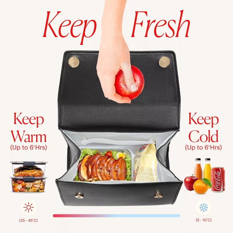 BEAUTY GOODIES - Modern Stylish Insulated Lunch Bag - Large