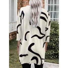 Womens Fall Trendy Tops Print Tunic Shirts Blouse Trendy With Pockets Ladies Outfits To Wear With Leggings Beige S