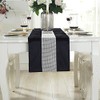 Deggodech Black Table Runner 180 cm Glitter Table Runner Silver