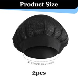 MIRKUZI Workwear Catering 2 Pack Chef Hats for Kitchen Cooking Chef Hat Adjustable Catering Service Hair Net Kitchen Reusable Mesh Restaurant Hat