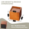 TomGear 4-Inch Solid Pine Furniture Risers – 2000LBS Capacity, Tool-Free