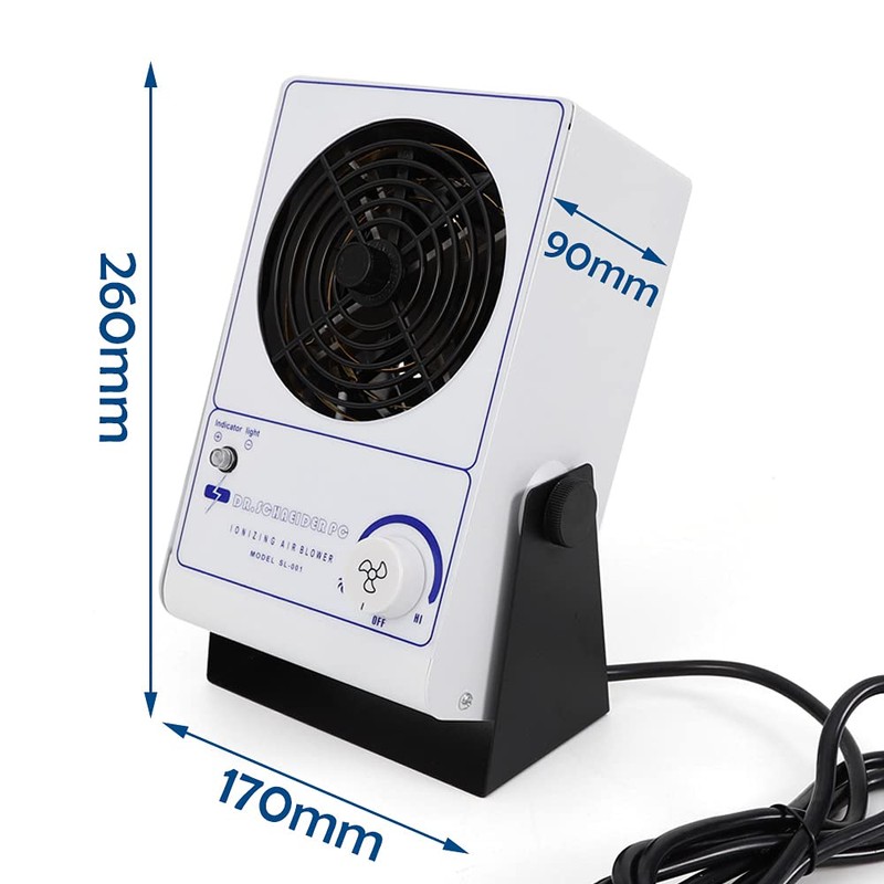 110V Ionizing Air Blower Fan Anti-Static Ion Blower Static Eliminator