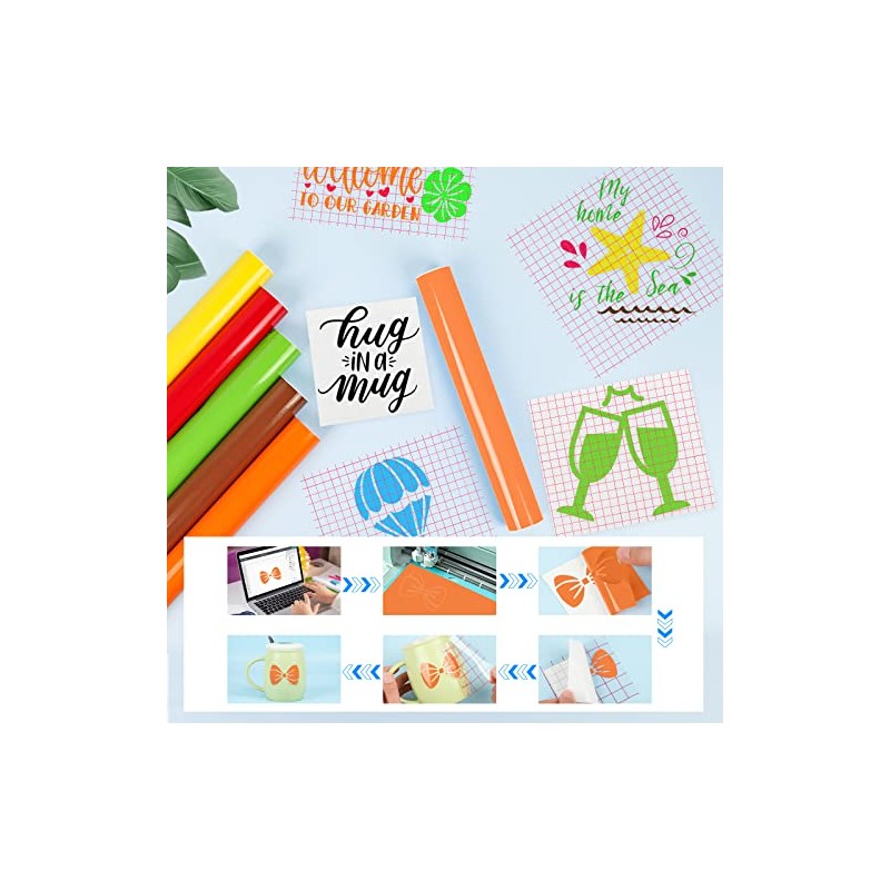 iImagine Vinyl 12'' x 42Ft Glossy Orange Permanent Vinyl Roll