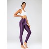 Sghenr Women's High Waisted Yoga Pants Tummy Control Shiny Sports
