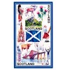 Scottish Tea Towel Souvenir Gift Scotland Saltire Flag Stag Bagpiper