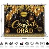 10x8ft Graduation Backdrop 2026 Congrats Grad Banner Black and Gold