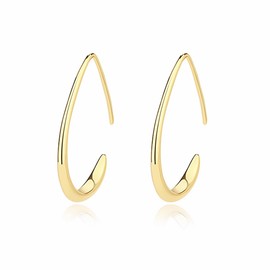 Women's Teardrop Earrings, Fashionable And Trendy 18K Gold Plated Geometric Gold Earrings, Suitable For Gifts For Women