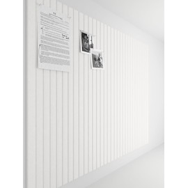 Bumusty Large Cork Board Alternative-47 x35 Felt Bulletin Board Tiles, with 30 Pushpins, 70 Adhesive Tabs, 12-Pack Slat Wall Paneling, Cork Boards for Office Push Pin Board Felt Board-Ivory Tan