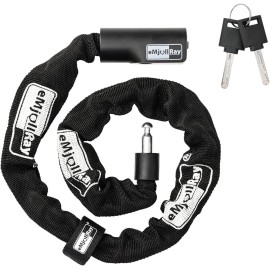Emjollray E-Scooter Lock,E-Scooter Chain Lock with 2 Keys,2.62 ft Heavy Duty Anti-Theft
