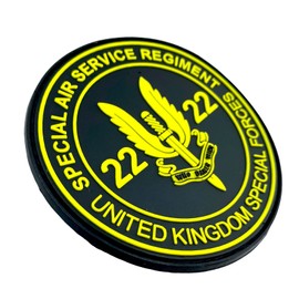 SAS Special Air Service Regiment United Kingdom Special Forces Cosplay PVC Morale Patch (Yellow)