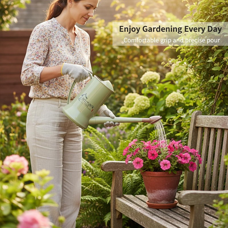 2L Thick Plastic Watering Can with Long Spout – Lightweight