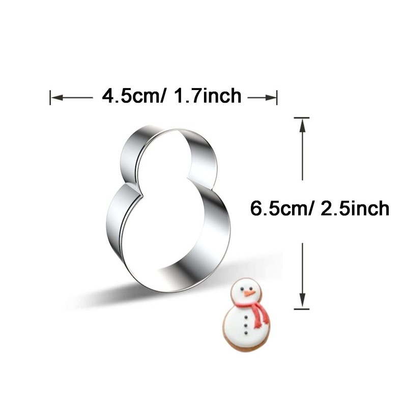 WDYJMALL Lovely Snowman Shape Cookie Cutter for Christmas
