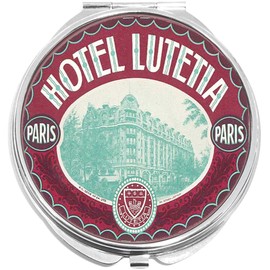 NewCharms Hotel Lutetia Paris Compact with Mirrors - Perfect Pocket and Purse Size Folding Mirror for Applying Make Up Anywhere