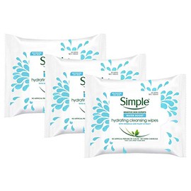 Simple Water Boost Hydrating Cleansing Wipes 3 Pack