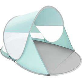 ISILER Pop Up Beach Tent, Portable Outdoor Beach Shade Tent, UPF 50+ Baby Beach Shelter, Easy Setup Windproof Waterproof Beach Canopy