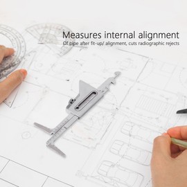 Stainless Steel Pipe Weld Gauge Welding Inspection Tool Inch and Metric with Case