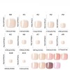 216Pcs French Tip Press on Toenails Nude Fake Toe Nails