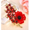 GFM® Poppy Flower Brooch for Remembrance Day (BRCH-PPY-7404-Large)