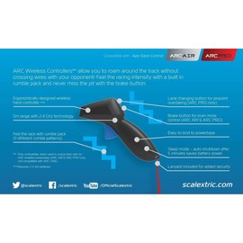 Scalextric C8438 ARC Air/Pro Wireless Hand Controller, Black