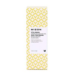 MIZON Vita Lemon Sparkling Peeling Gel 145 g – Exfoliante Facial en Gel y Limpiador Facial – Peeling Facial Suave con Limón – Skin care Coreano para P