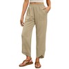 Quenteen Womens Baggy Wide Leg Pants 2025 Summer Elastic Waisted